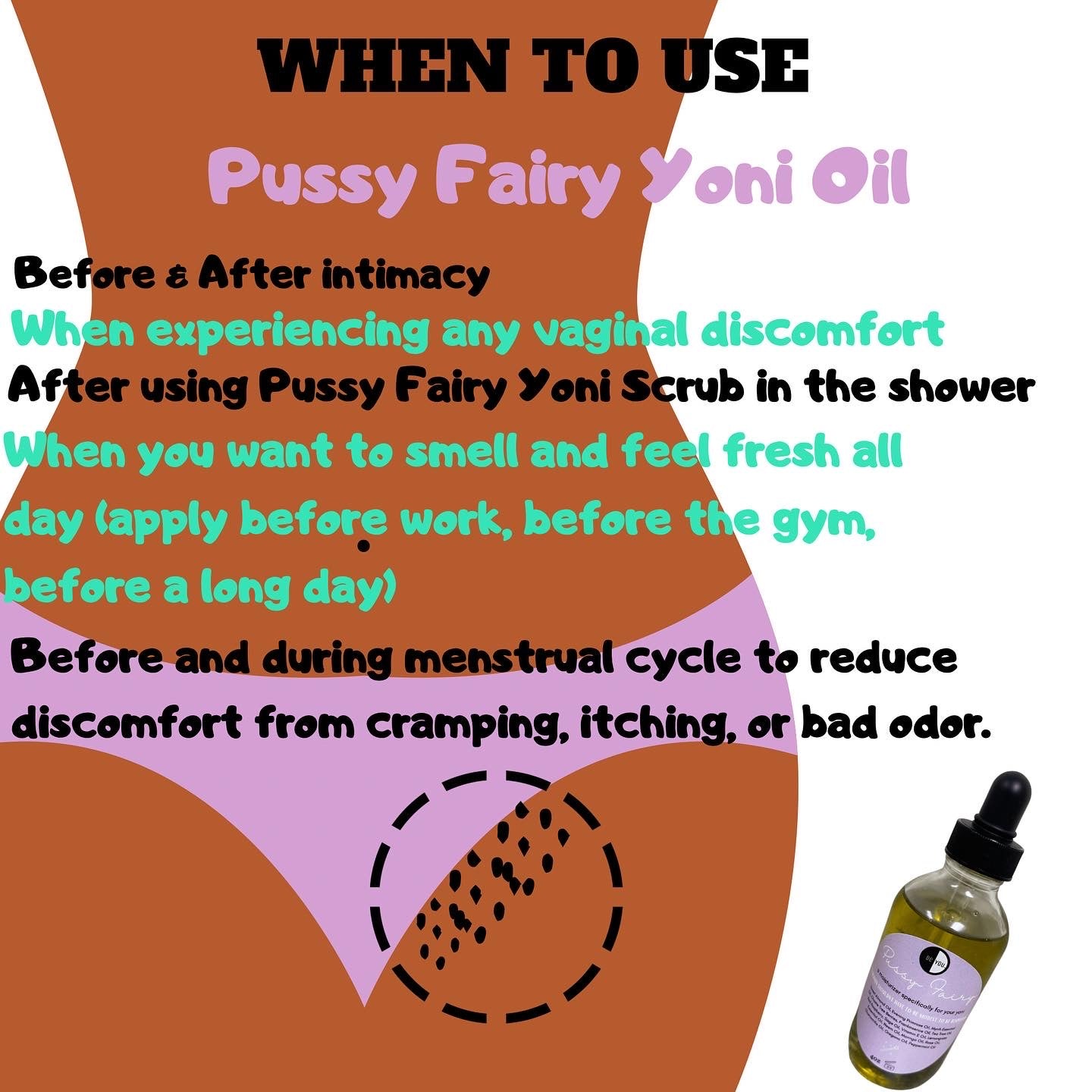 Pussy Fairy Yoni Scrub+Pussy Fairy Yoni Oil Bundle